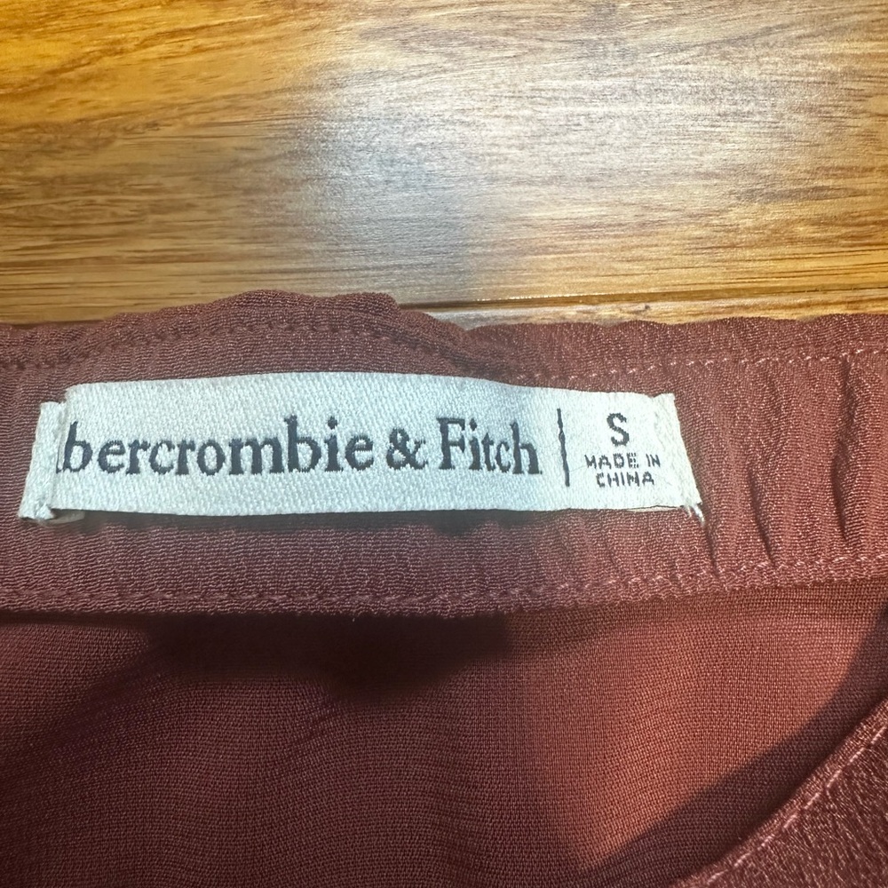 Abercrombie & Fitch Button Midaxi Skirt Rust Color Size Small - Picture 6 of 7